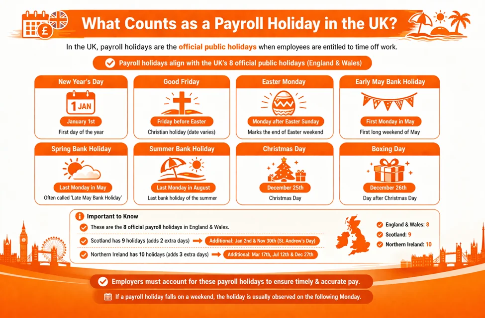 How Much Does It Cost to Outsource Payroll in the UK (2026) What Counts as a Payroll Holiday in the UK